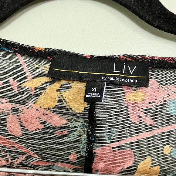 Liv by Habitat clothes NWT mesh long sleeve midi dress size XL - Picture 4 of 9